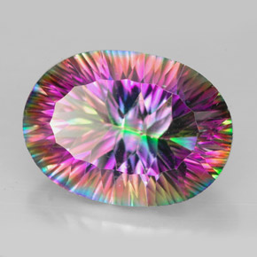 Quartz mystique Partie Supérieure Arc-en-Ciel naturelle Coupe ovale, 13.22 ct, VVS