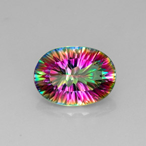 Quartz mystique Partie Supérieure Arc-en-Ciel naturelle Coupe ovale, 11.64 ct, VVS