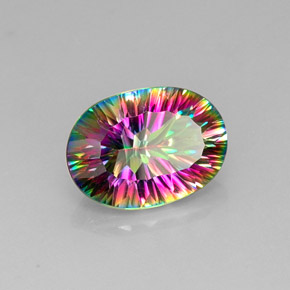 Quartz mystique Partie Supérieure Arc-en-Ciel naturelle Coupe ovale, 11.64 ct, VVS
