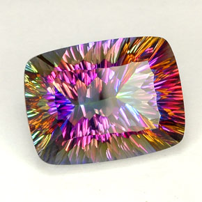 Quartz mystique Partie Supérieure Arc-en-Ciel naturelle Coupe coussin, 18.07 ct, IF