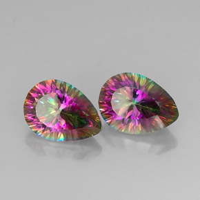 Achetez naturel ct multicolore quartz mystique gems, en forme de poire, en provenance brésil chez gemselect. en stock, livraison internationale!