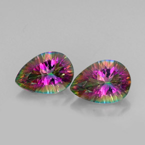 Achetez naturel ct multicolore quartz mystique gems, en forme de poire, en provenance brésil chez gemselect. en stock, livraison internationale!