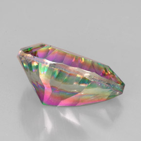 Quartz mystique multicolore naturelle en forme de poire, 5,18 ct, VVS-VS