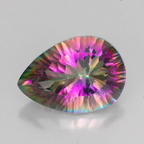 Quartz mystique Partie Supérieure Arc-en-Ciel naturelle En forme de poire, 4.75 ct, VVS-VS