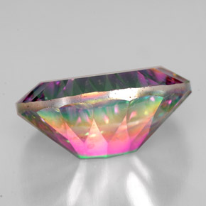 Quartz mystique Partie Supérieure Arc-en-Ciel naturelle Coupe ovale, 11.22 ct, VVS-VS