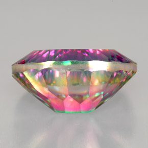 Quartz mystique multicolore naturelle coupe ovale, 12,28 ct, VVS-VS