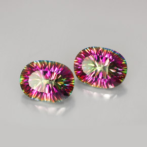 Achetez naturel ct Partie Supérieure Arc-en-Ciel Quartz mystique gems, Coupe ovale, En provenance Brésil chez GemSelect. En stock, livraison internationale!