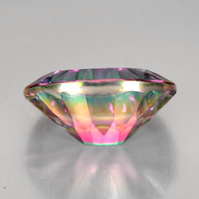 Quartz mystique arc-en-ciel premium naturelle coupe ovale, 11,41 ct, VVS