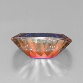 Quartz mystique multicolore naturelle coupe ovale, 14,22 ct, VVS