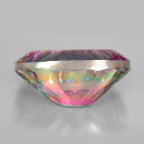 Quartz mystique multicolore naturelle coupe ovale, 11,70 ct, VVS-VS