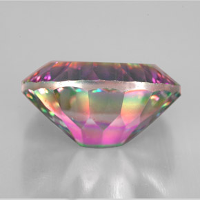 Quartz mystique multicolore naturelle coupe ovale, 9,29 ct, VVS-VS