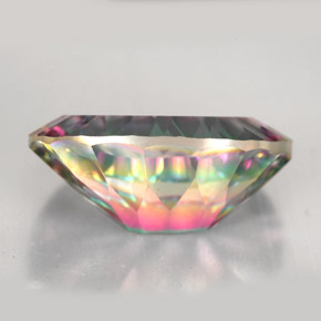 Quartz mystique arc-en-ciel premium naturelle coupe ovale, 10,79 ct, VVS-VS