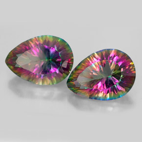 Achetez naturel ct Partie Supérieure Arc-en-Ciel Quartz mystique gems, En forme de poire, En provenance Brésil chez GemSelect. En stock, livraison internationale!