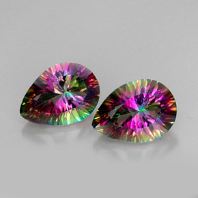 Achetez naturel ct multicolore quartz mystique gems, en forme de poire, en provenance brésil chez gemselect. en stock, livraison internationale!