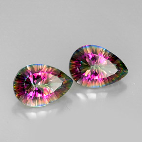 Achetez naturel ct Partie Supérieure Arc-en-Ciel Quartz mystique gems, En forme de poire, En provenance Brésil chez GemSelect. En stock, livraison internationale!