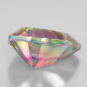 Quartz mystique arc-en-ciel premium naturelle en forme de poire, 5,05 ct, VVS