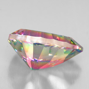 Quartz mystique multicolore naturelle en forme de poire, 4,89 ct, VVS-VS