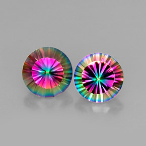 Achetez naturel ct multicolore quartz mystique gems, coupe roude, en provenance brésil chez gemselect. en stock, livraison internationale!
