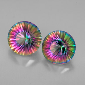 Achetez naturel ct multicolore quartz mystique gems, coupe roude, en provenance brésil chez gemselect. en stock, livraison internationale!