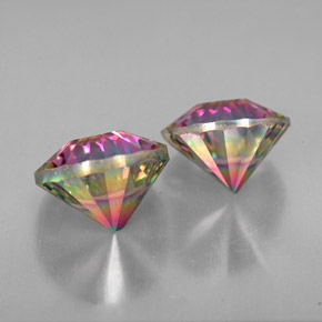 Achetez naturel ct multicolore quartz mystique gems, coupe roude, en provenance brésil chez gemselect. en stock, livraison internationale!