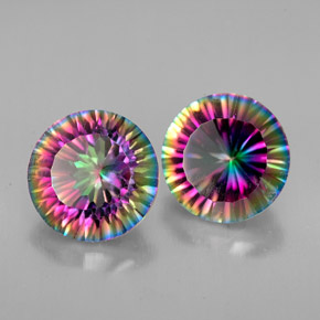 Achetez naturel ct multicolore quartz mystique gems, coupe roude, en provenance brésil chez gemselect. en stock, livraison internationale!
