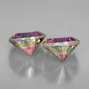 Achetez naturel ct multicolore quartz mystique gems, coupe roude, en provenance brésil chez gemselect. en stock, livraison internationale!