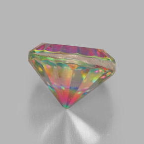 Quartz mystique multicolore naturelle coupe roude, 2,67 ct, VVS-VS