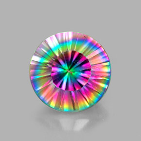 Quartz mystique multicolore naturelle coupe roude, 2,25 ct, VVS-VS