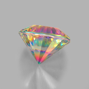 Quartz mystique multicolore naturelle coupe roude, 2,25 ct, VVS-VS