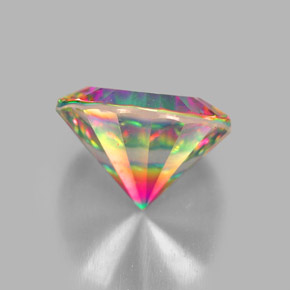 Quartz mystique multicolore naturelle coupe roude, 2,25 ct, VVS-VS