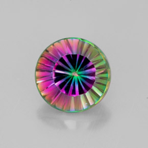 Quartz mystique multicolore naturelle coupe roude, 2,41 ct, VVS-VS