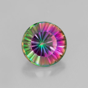 Quartz mystique multicolore naturelle coupe roude, 2,41 ct, VVS-VS