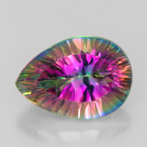 Quartz mystique Partie Supérieure Arc-en-Ciel naturelle En forme de poire, 4.85 ct, VVS-VS