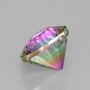 Quartz mystique multicolore naturelle coupe roude, 2,87 ct, VVS