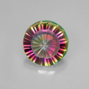 Quartz mystique multicolore naturelle coupe roude, 2,19 ct, VVS