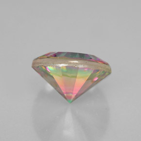 Quartz mystique multicolore naturelle coupe roude, 2,19 ct, VVS