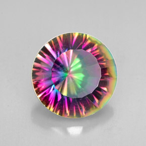 Quartz mystique Partie Supérieure Arc-en-Ciel naturelle Coupe roude, 2.47 ct, VVS