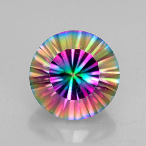 Quartz mystique multicolore naturelle coupe roude, 2,75 ct, VVS