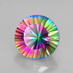Quartz mystique multicolore naturelle coupe roude, 2,75 ct, VVS