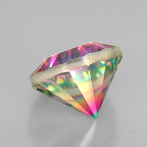 Quartz mystique multicolore naturelle coupe roude, 2,75 ct, VVS