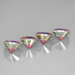 Achetez naturel ct multicolore quartz mystique gems, coupe roude, en provenance brésil chez gemselect. en stock, livraison internationale!