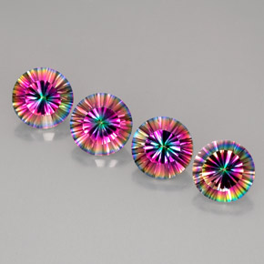 Achetez naturel ct multicolore quartz mystique gems, coupe roude, en provenance brésil chez gemselect. en stock, livraison internationale!