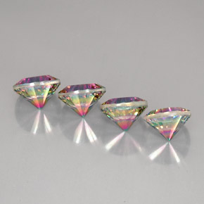 Achetez naturel ct multicolore quartz mystique gems, coupe roude, en provenance brésil chez gemselect. en stock, livraison internationale!