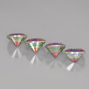 Achetez naturel ct Partie Supérieure Arc-en-Ciel Quartz mystique gems, Coupe roude, En provenance Brésil chez GemSelect. En stock, livraison internationale!