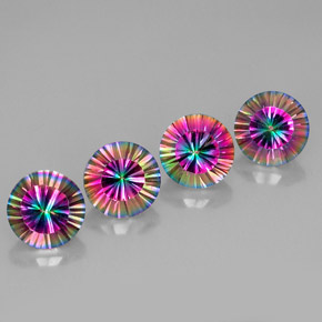 Achetez naturel ct multicolore quartz mystique gems, coupe roude, en provenance brésil chez gemselect. en stock, livraison internationale!