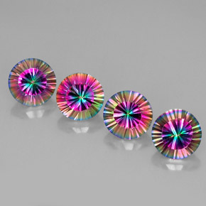Achetez naturel ct multicolore quartz mystique gems, coupe roude, en provenance brésil chez gemselect. en stock, livraison internationale!