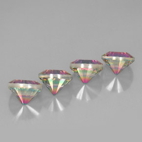 Achetez naturel ct multicolore quartz mystique gems, coupe roude, en provenance brésil chez gemselect. en stock, livraison internationale!