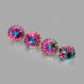 Achetez naturel ct multicolore quartz mystique gems, coupe roude, en provenance brésil chez gemselect. en stock, livraison internationale!