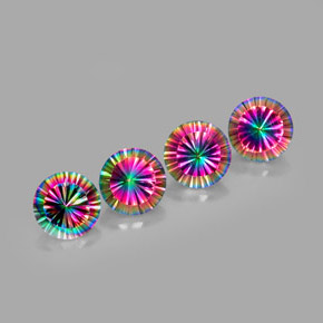 Achetez naturel ct multicolore quartz mystique gems, coupe roude, en provenance brésil chez gemselect. en stock, livraison internationale!