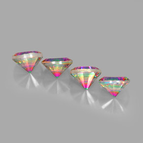 Achetez naturel ct multicolore quartz mystique gems, coupe roude, en provenance brésil chez gemselect. en stock, livraison internationale!